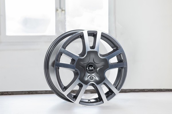 alloy wheel "type 33" dark grey, front polished, 8,5 x 18 ET 52, LK 5-130