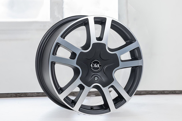 alloy wheel "type 33" black matt, front polished, 8,5 x 18 ET+52, 5-130