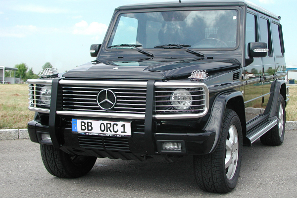 Frontbügel abklappbar, für Mercedes G463 Edelstahl/Stahl schwarz, bis Modelljahr 2012