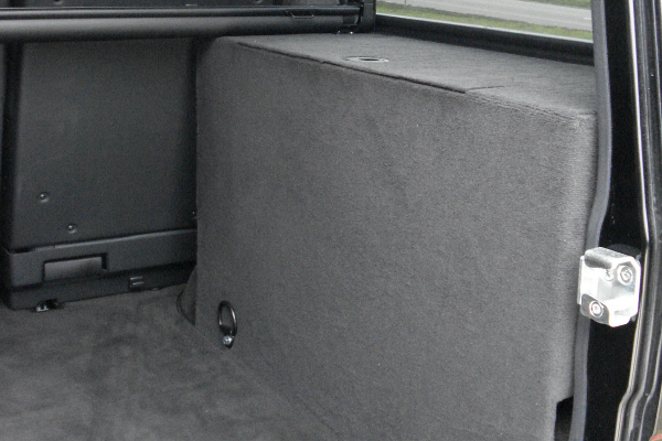 Storage box over wheelhouse Mercedes G 5-doors till model 2018,right side with black carpet