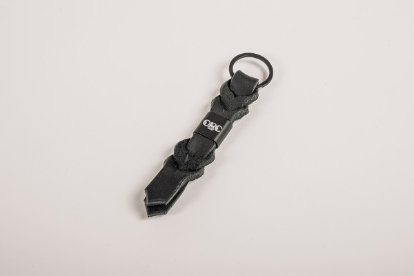 ORC Keychain leather, braided black/black