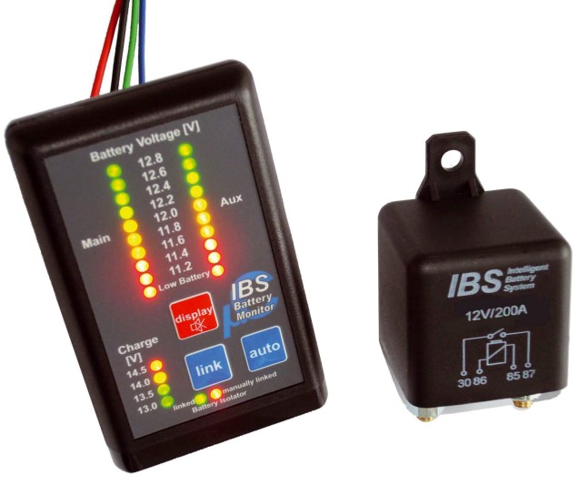 IBS-Batteriemonitor DBS 12-Volt inkl. Monitor und Anschlusskabel